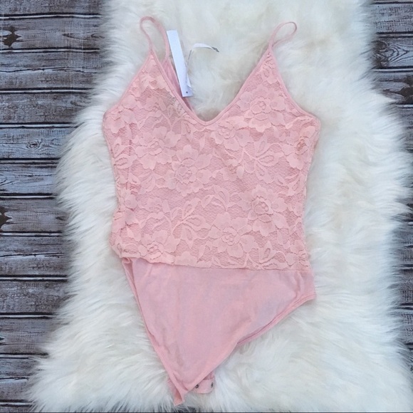 !! Aqua blush pink lace bodysuit - Picture 5 of 6